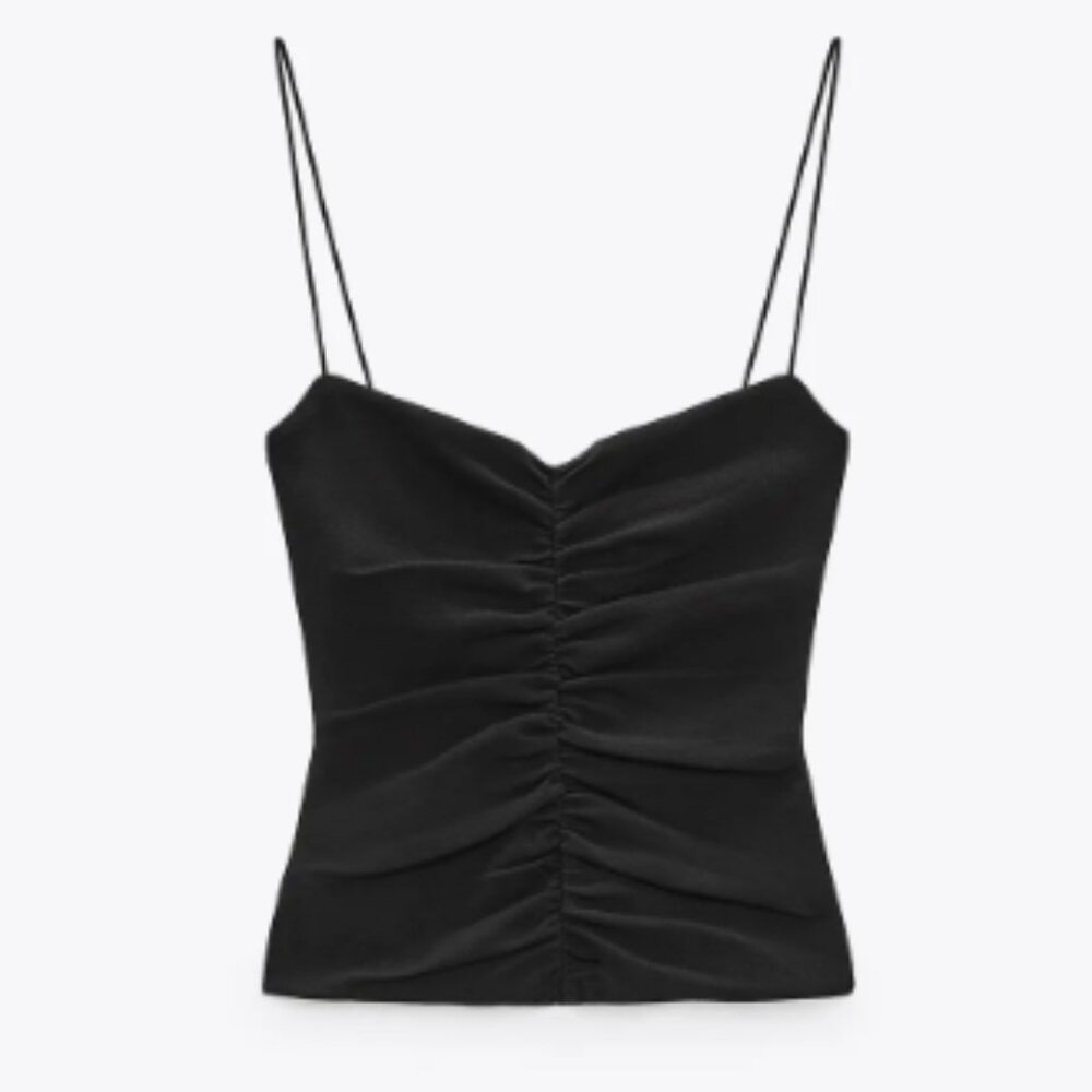 NWT Zara | Ruched Front Tank Top